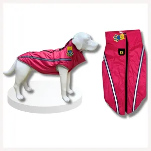 A a Pets' Luxurious Rain & Wind' Protector Jacket for Dogs - Pink