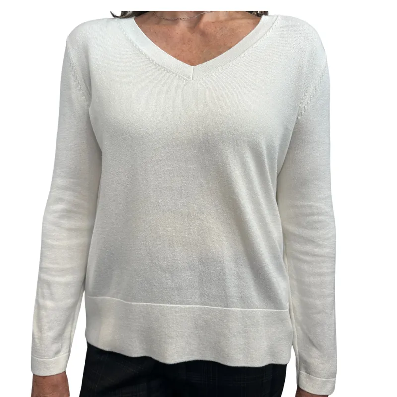 Alashan Cashmere West Palm Pullover - Ivory