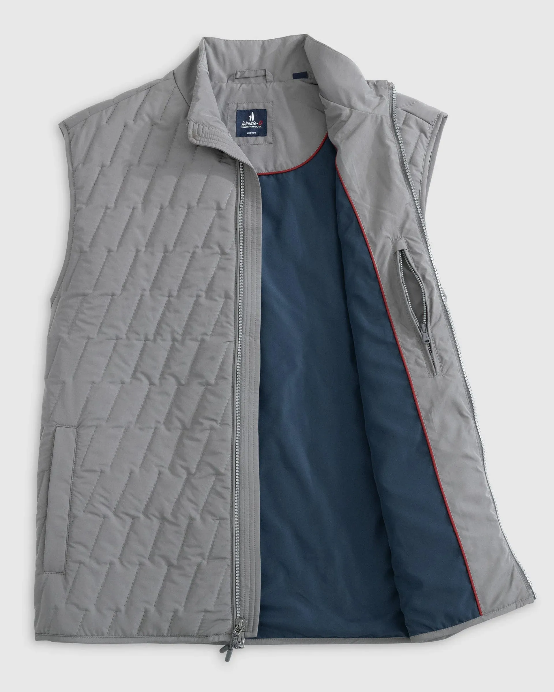 Belfry Quilted Puffer Vest in Concrete by Johnnie-O