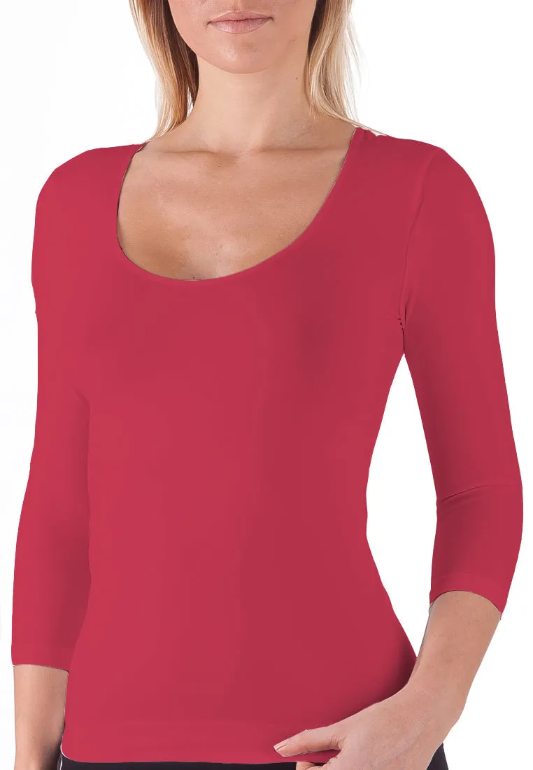 BELLISSIMA 3/4 Sleeve Scoop Neck  COLOURS