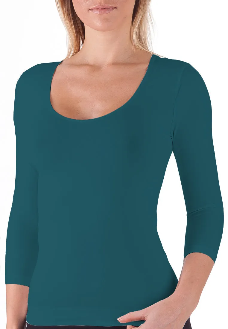 BELLISSIMA 3/4 Sleeve Scoop Neck  COLOURS