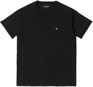 Carhartt WIP Womens Chase T Shirt Black Gold