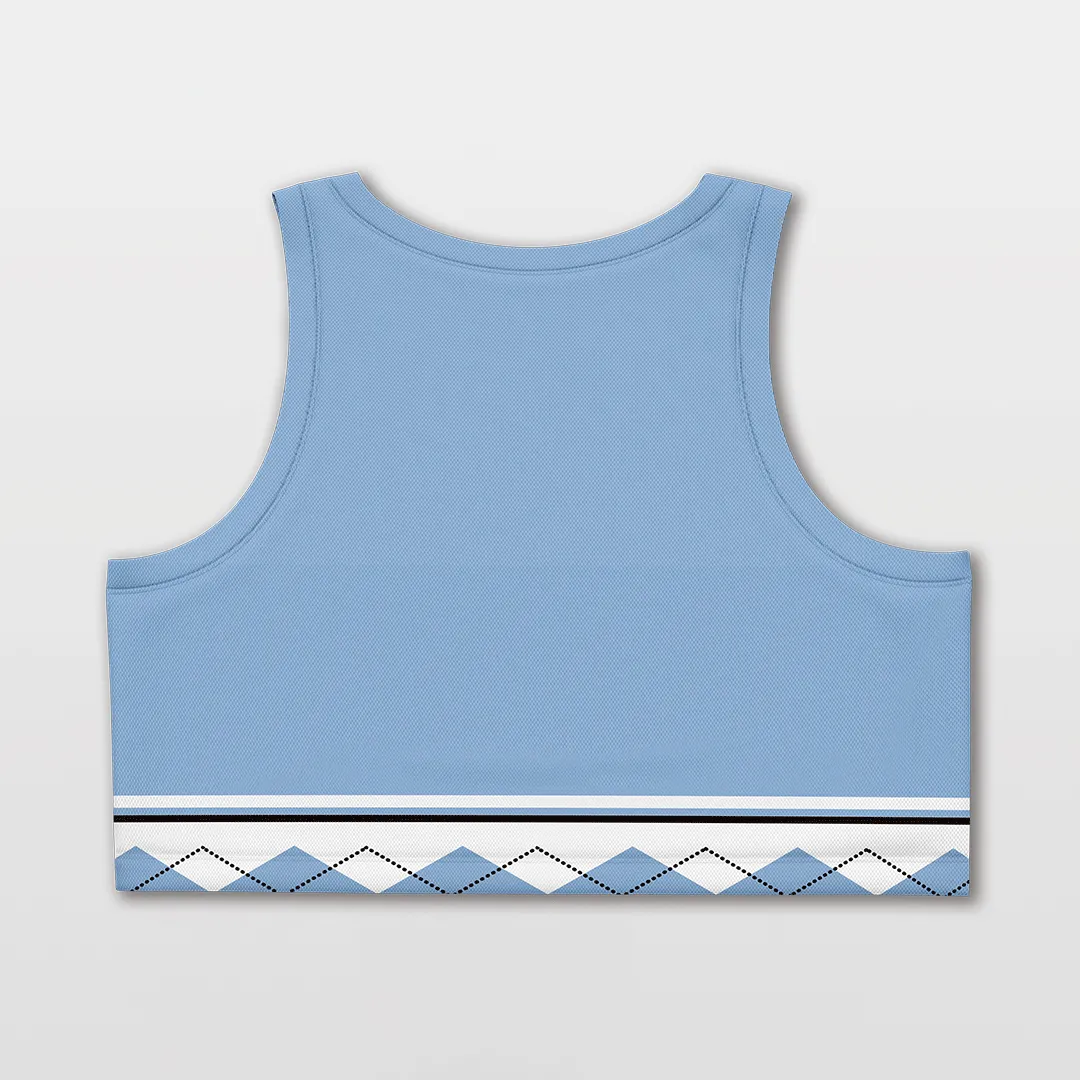 Carolina Blue - Customized Women's Loose Sleveless Workout Crop Tops