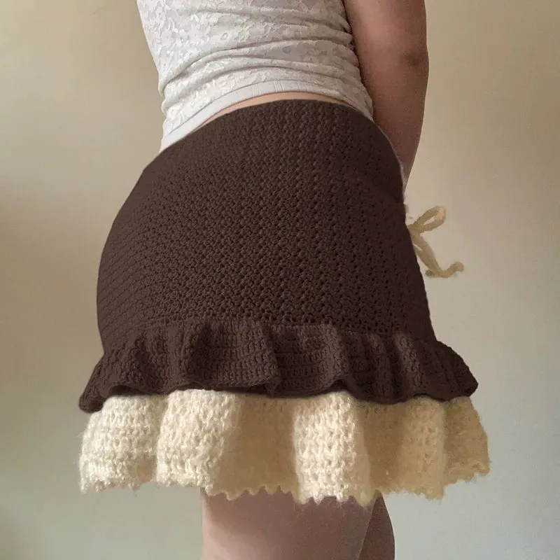 Clara Knitted Ruffle Skirt