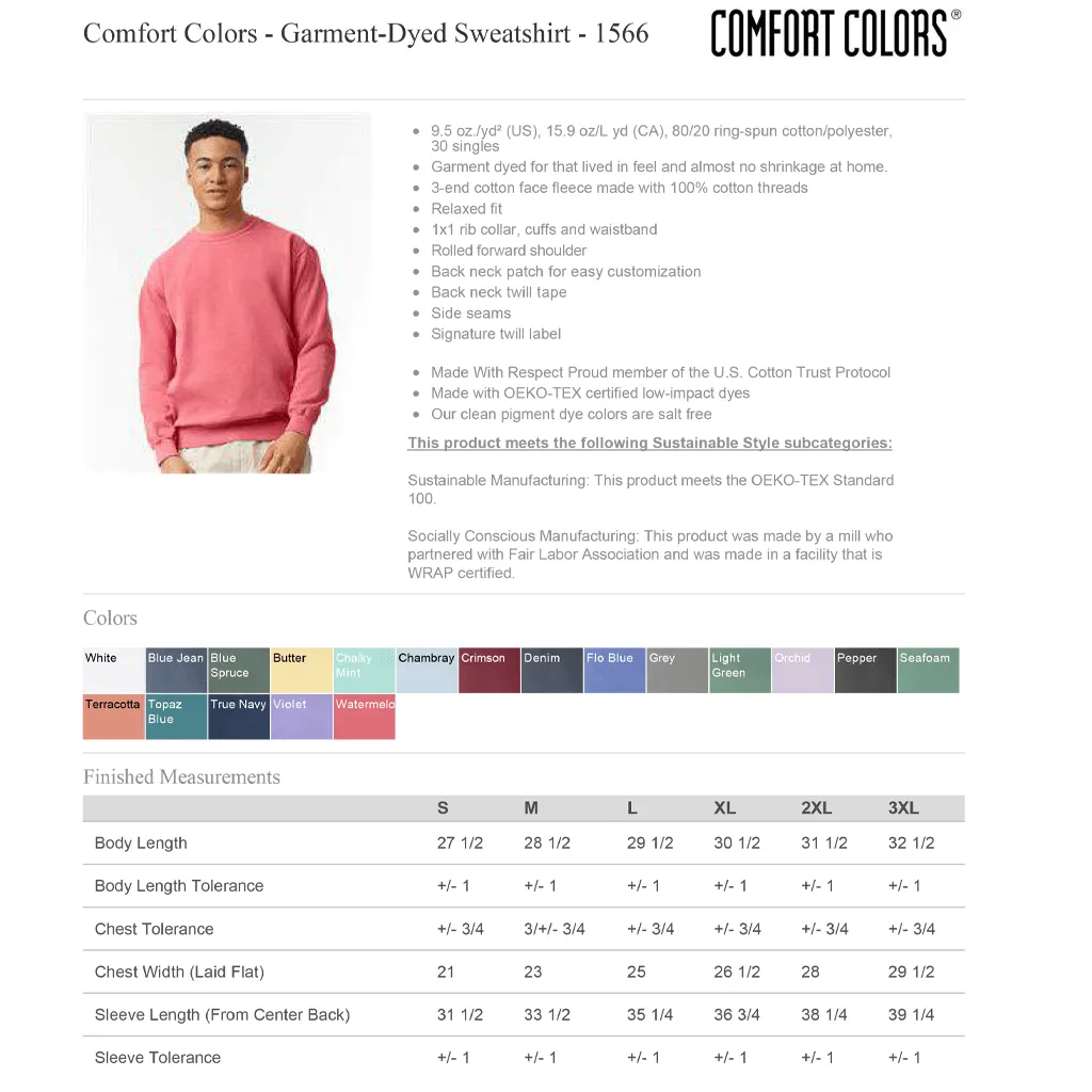 COMFORT COLORS “TROPHY” Sweatshirt