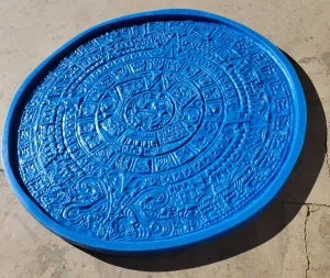 Concrete Aztec Mayan Calendar Wall Art Medallion Mold, SDP-69