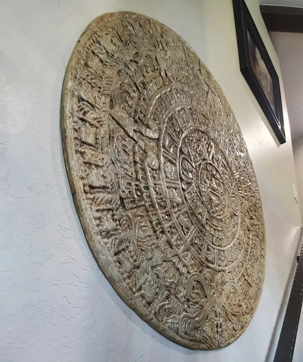 Concrete Aztec Mayan Calendar Wall Art Medallion Mold, SDP-69