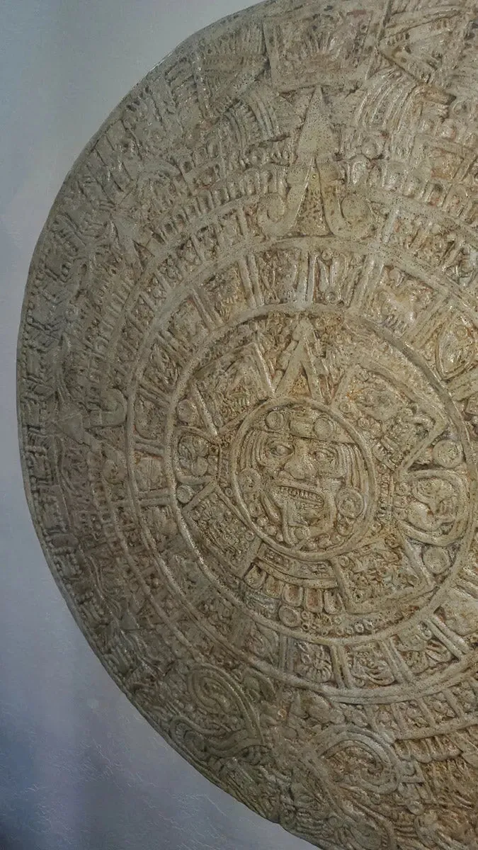 Concrete Aztec Mayan Calendar Wall Art Medallion Mold, SDP-69