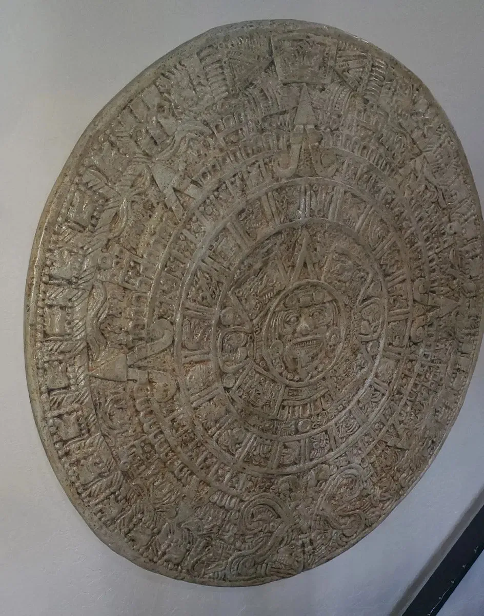 Concrete Aztec Mayan Calendar Wall Art Medallion Mold, SDP-69