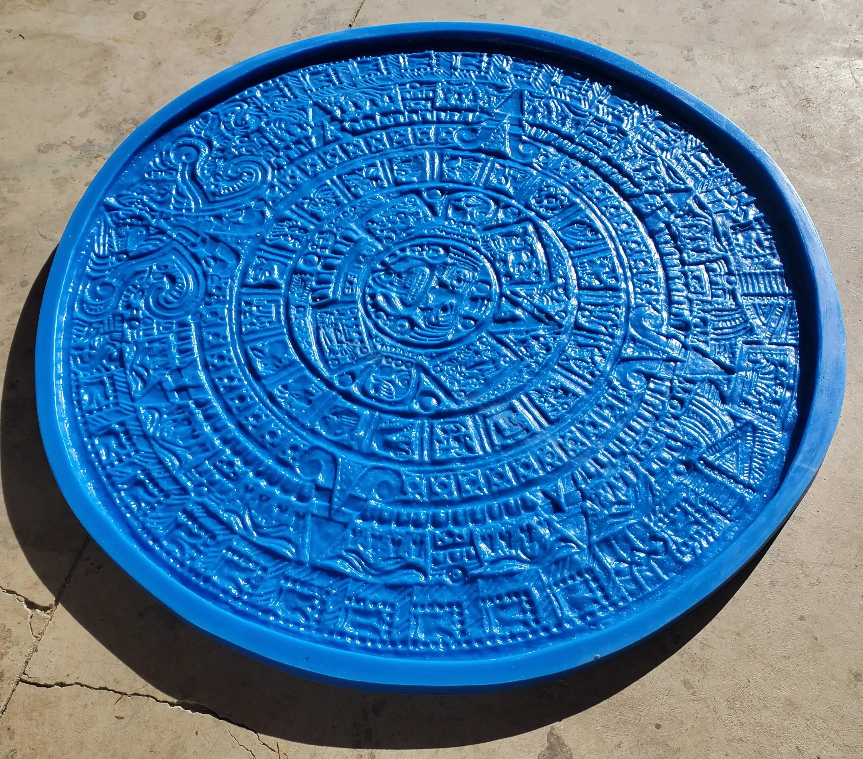 Concrete Aztec Mayan Calendar Wall Art Medallion Mold, SDP-69