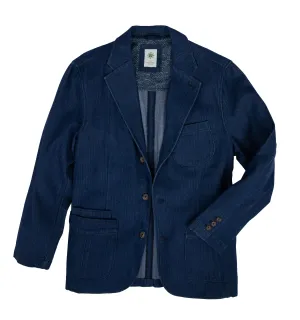 Denim Herringbone Blazer