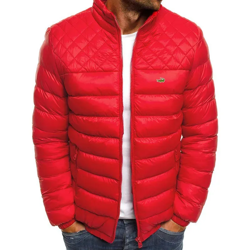 Embroidery Cartelo Winter Men's Warm Packable Jacket Lightweight Men's Down Filled Bubble Ski Jacket Quilted Thicker Jacket