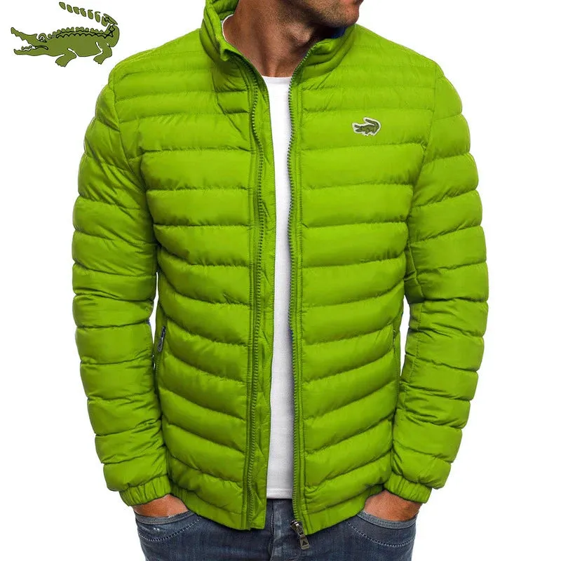 Embroidery Cartelo Winter Men's Warm Packable Jacket Lightweight Men's Down Filled Bubble Ski Jacket Quilted Thicker Jacket