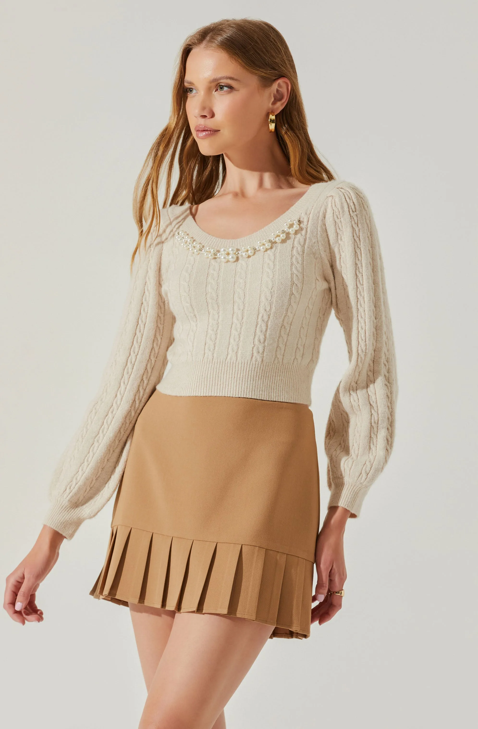 Fabiana Pleated Mini Skirt