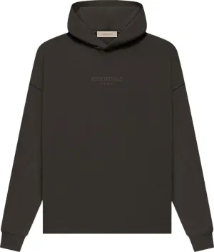 Fear of God Essentials Relaxed Hoodie 'Off Black', black