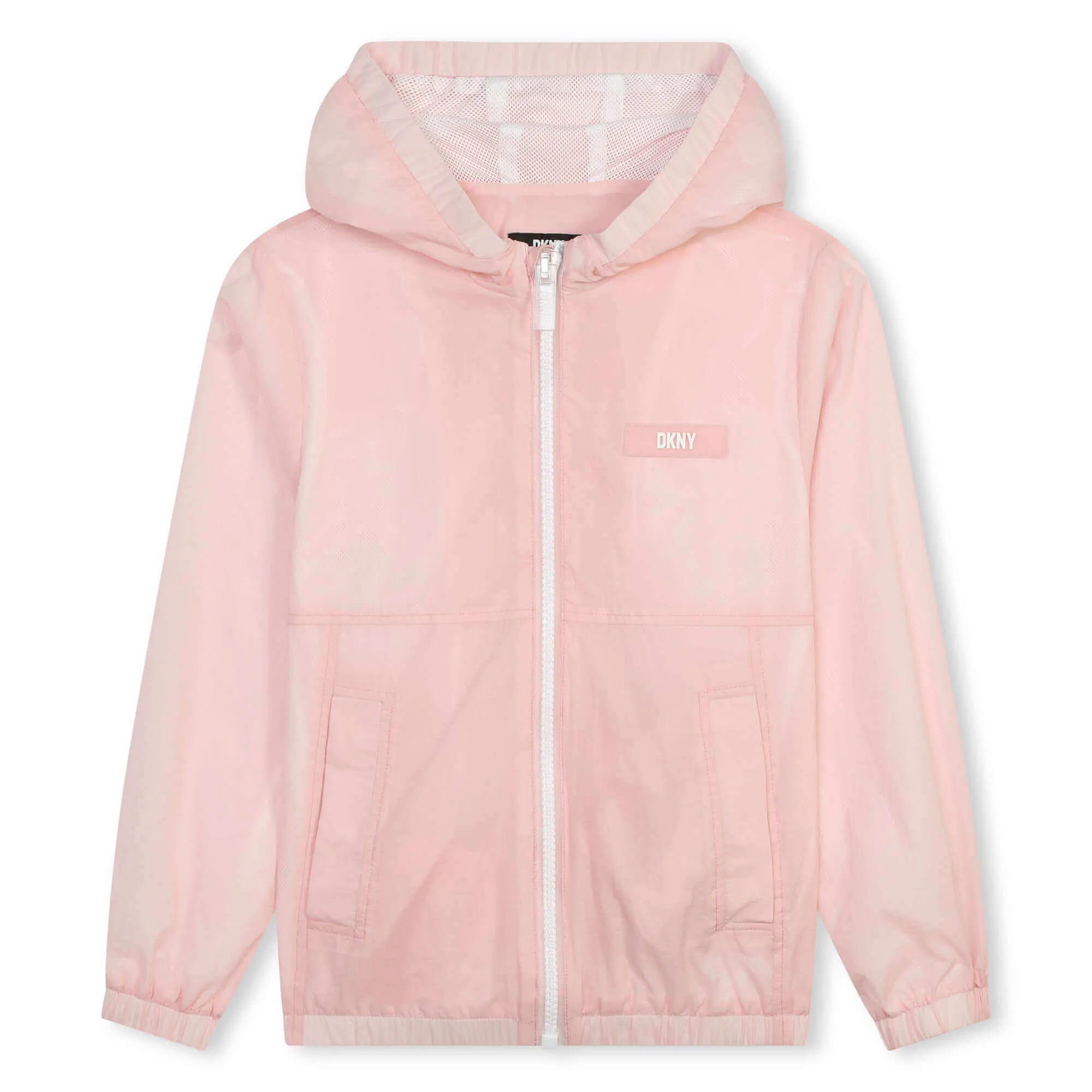 Girls Pink Zip Up Windbreaker