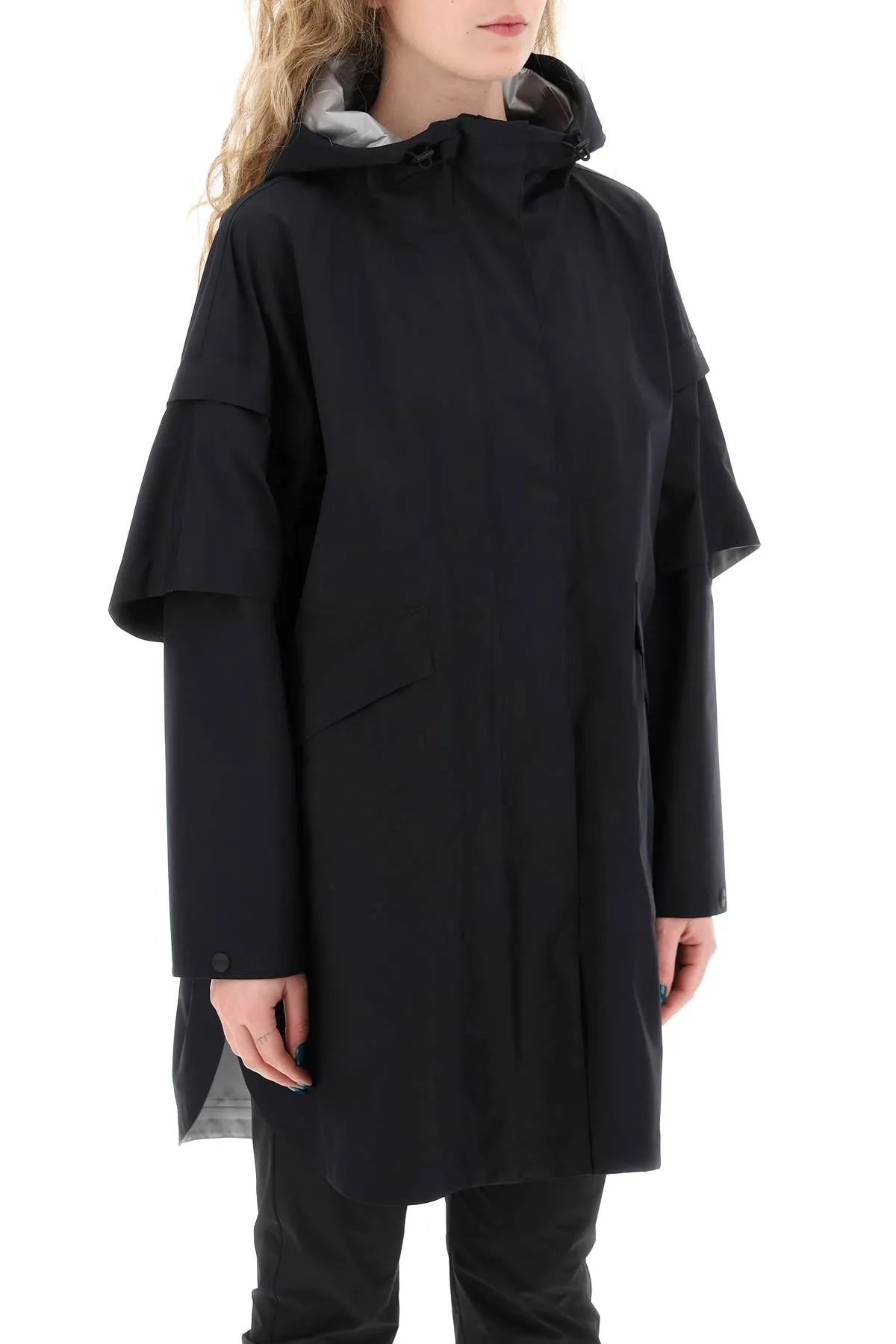 Herno Laminar "removable sleeve cape coat