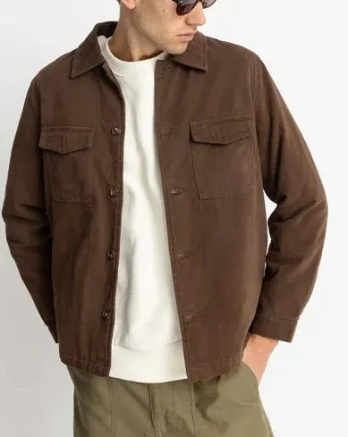 Insulated Overshirt in Chocolate