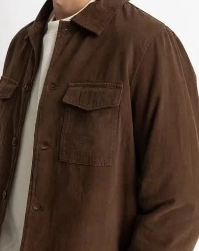 Insulated Overshirt in Chocolate