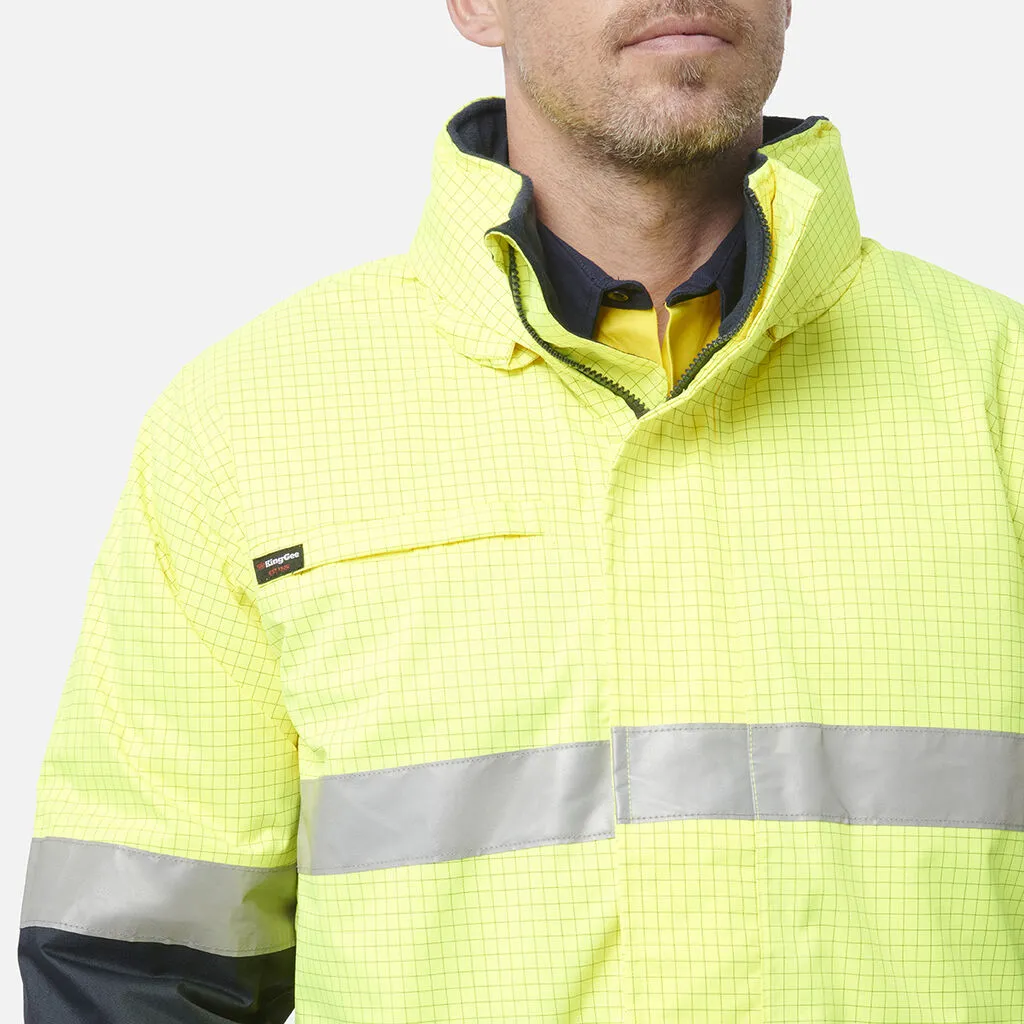 King Gee Hi-Vis Anti Static Waterproof Reflective Work Jacket (K55035)