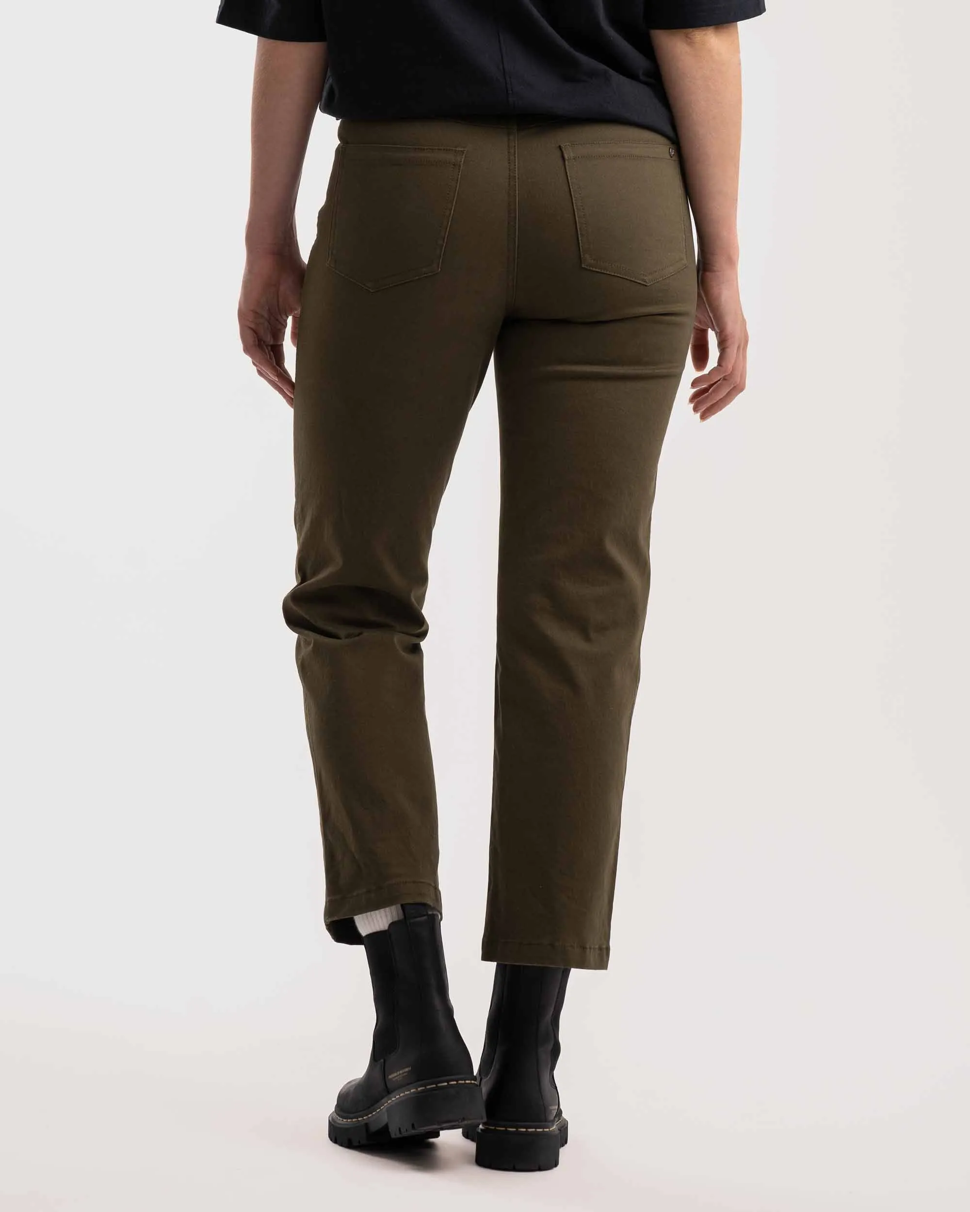 Ladies Regular Fit Pants - Olive Green