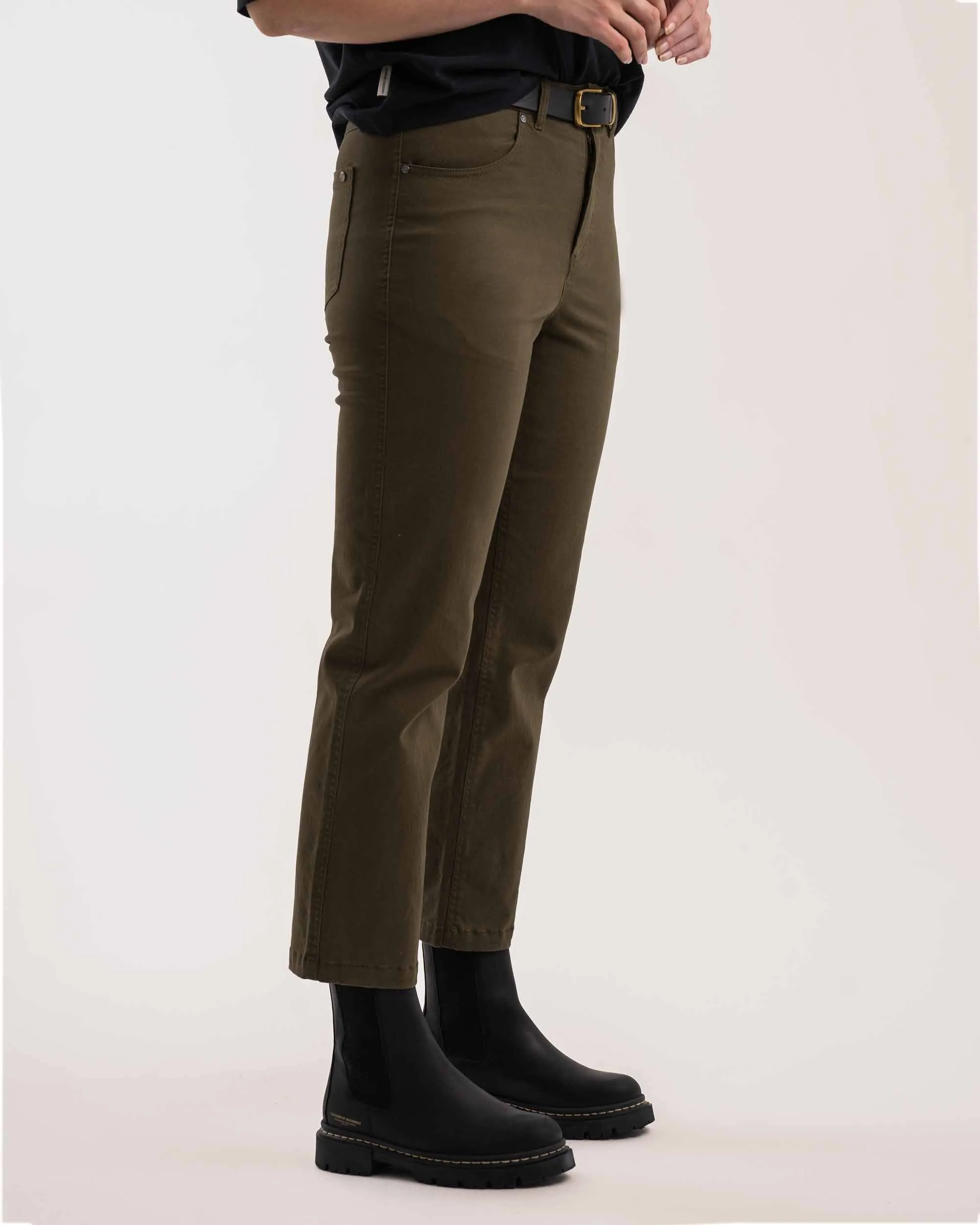 Ladies Regular Fit Pants - Olive Green