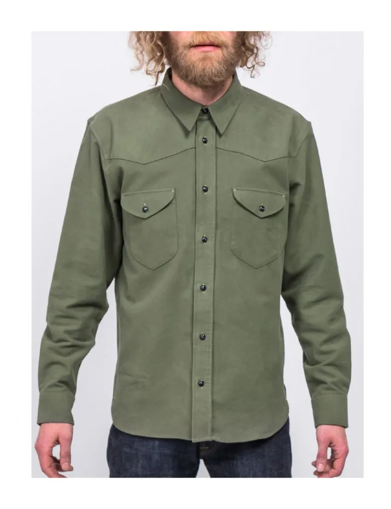 Manolito Shirt - Green Moleskin