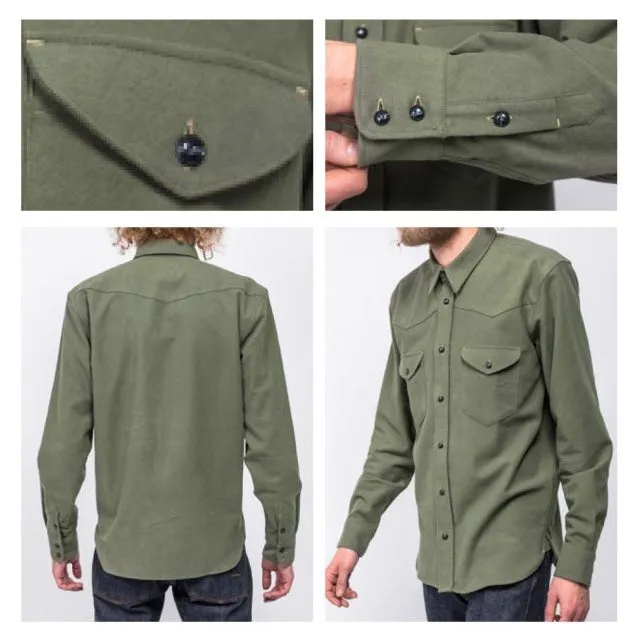 Manolito Shirt - Green Moleskin