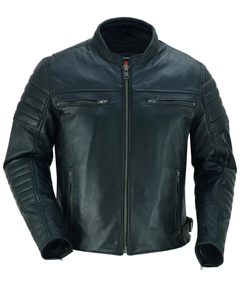 Men's Lightweight Lambskin Crossover Jacket