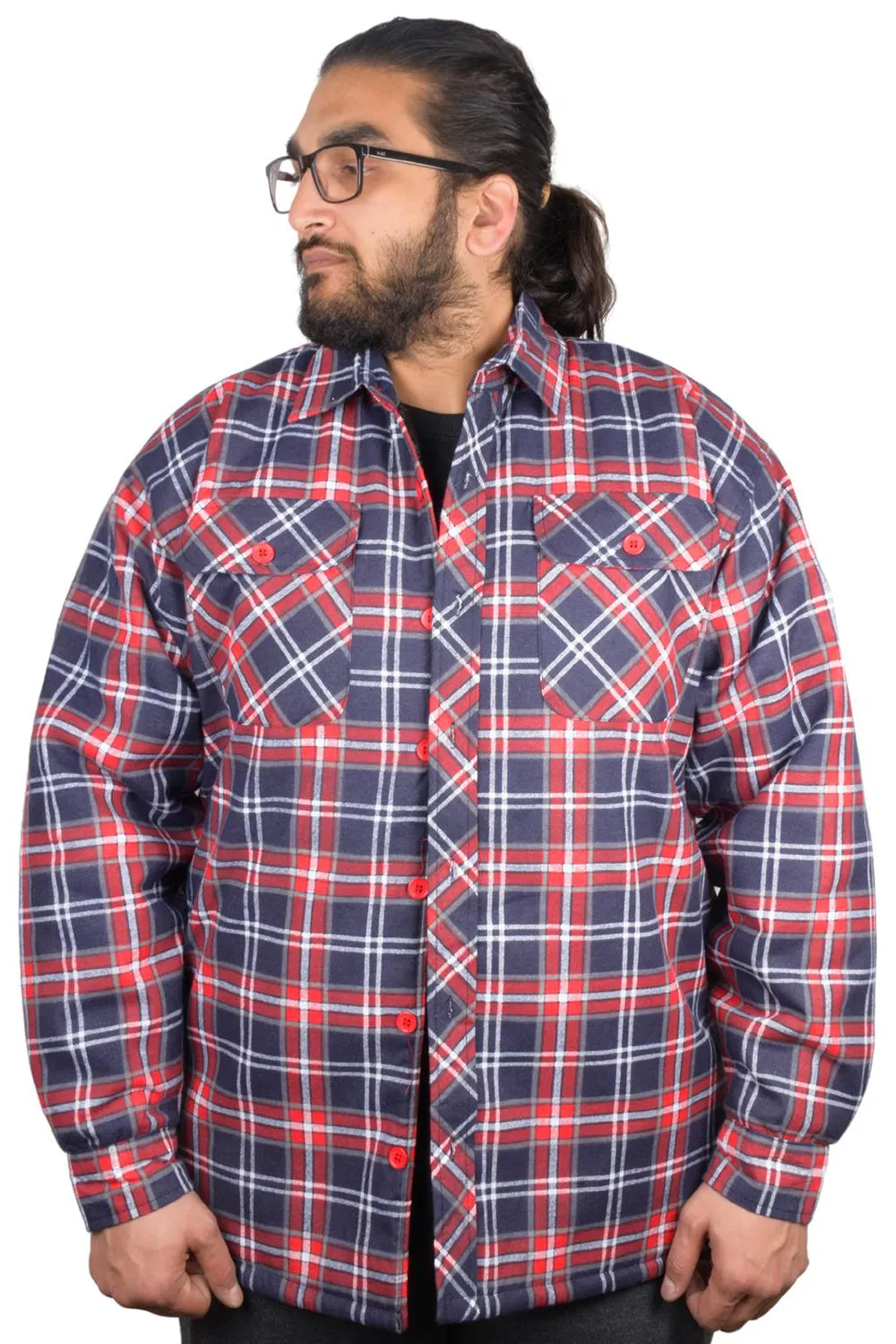 Mens Sherpa Padded Winter Shirt