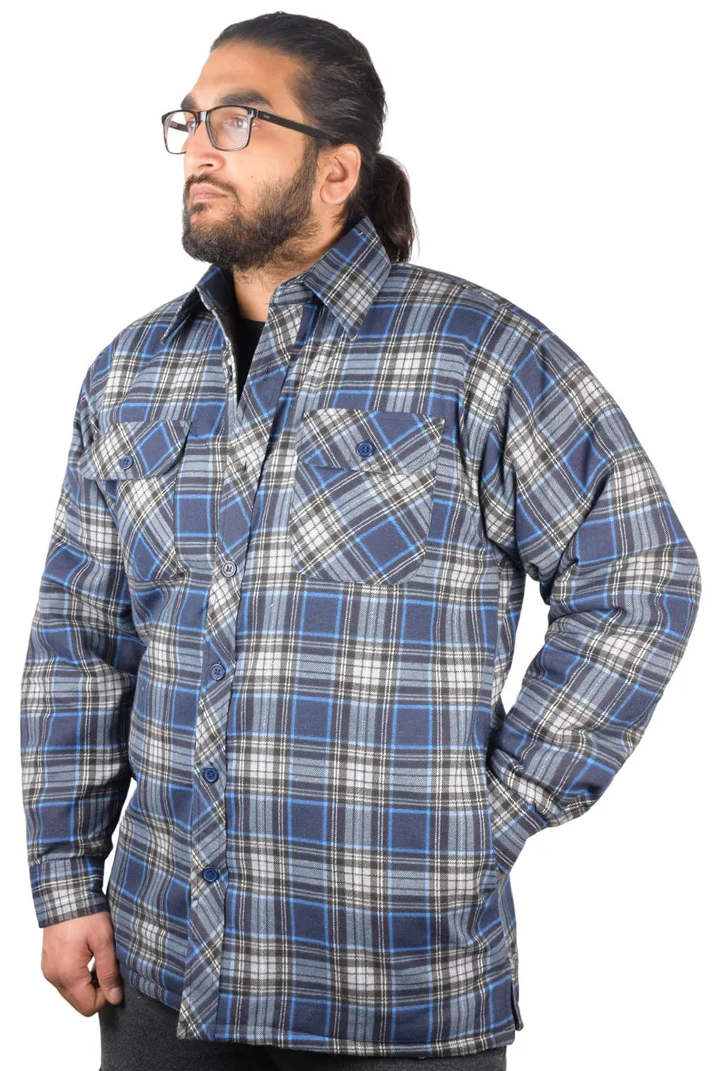 Mens Sherpa Padded Winter Shirt