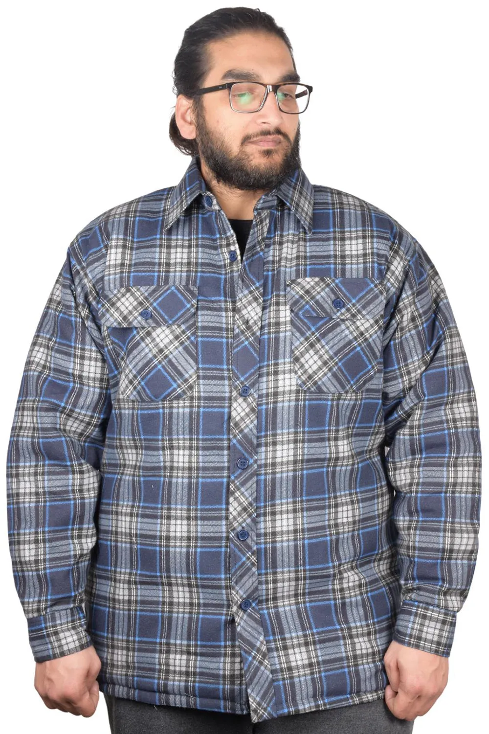 Mens Sherpa Padded Winter Shirt