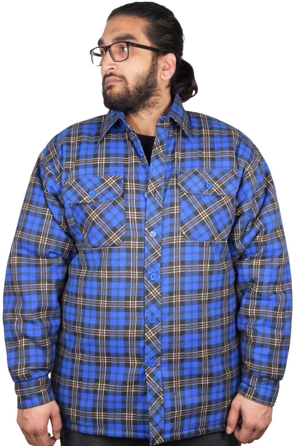 Mens Sherpa Padded Winter Shirt