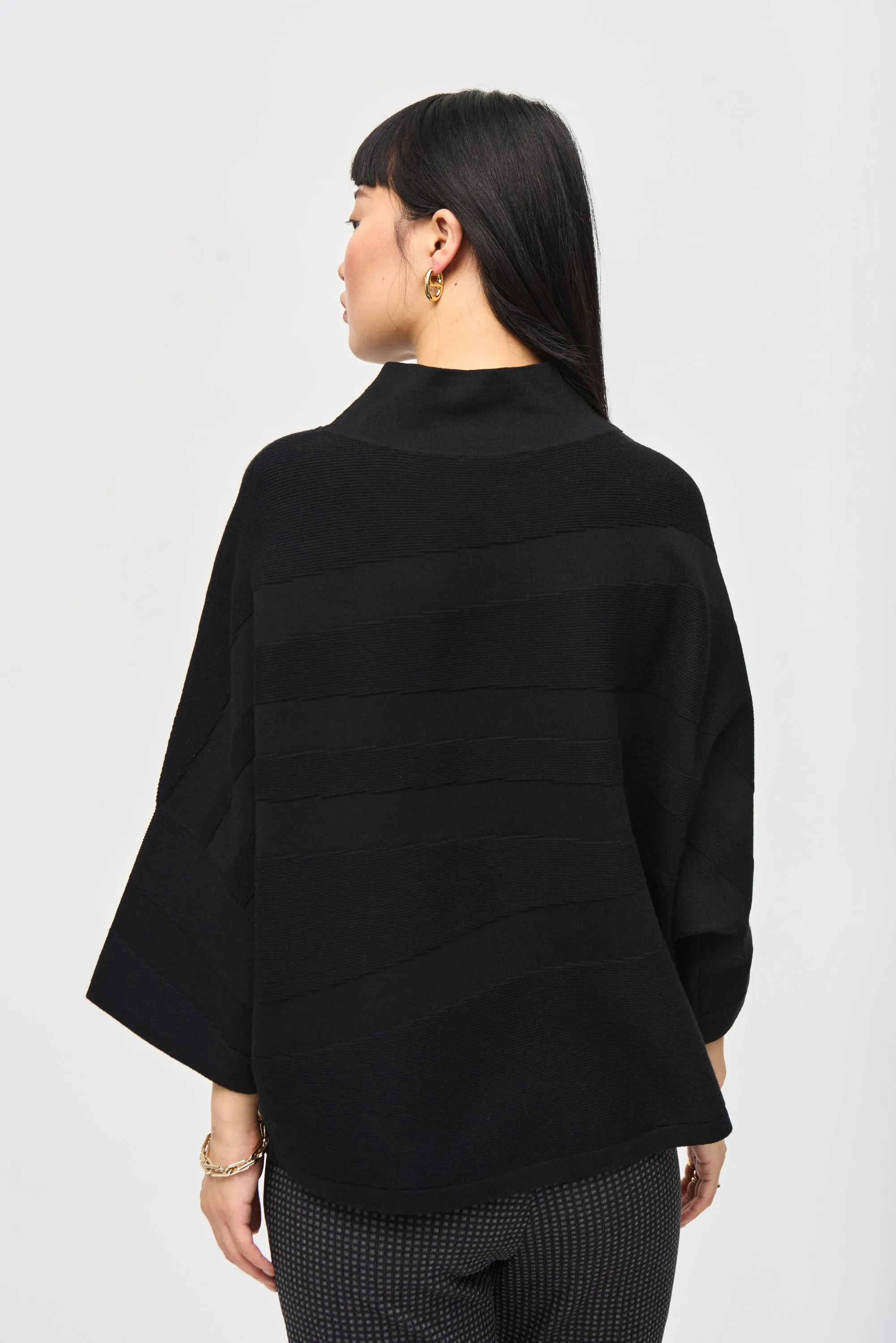 Mock Neck Sweater, Black