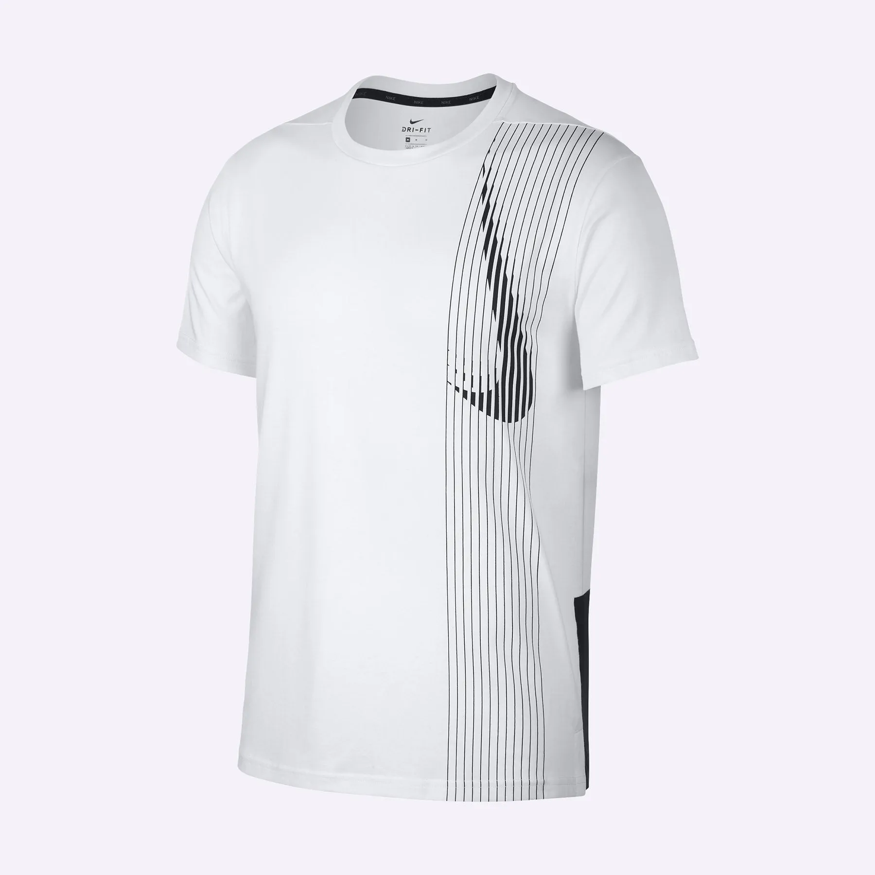 Nike - Dri-FIT Men's Short-Sleeve Training Top - White/Black/Black