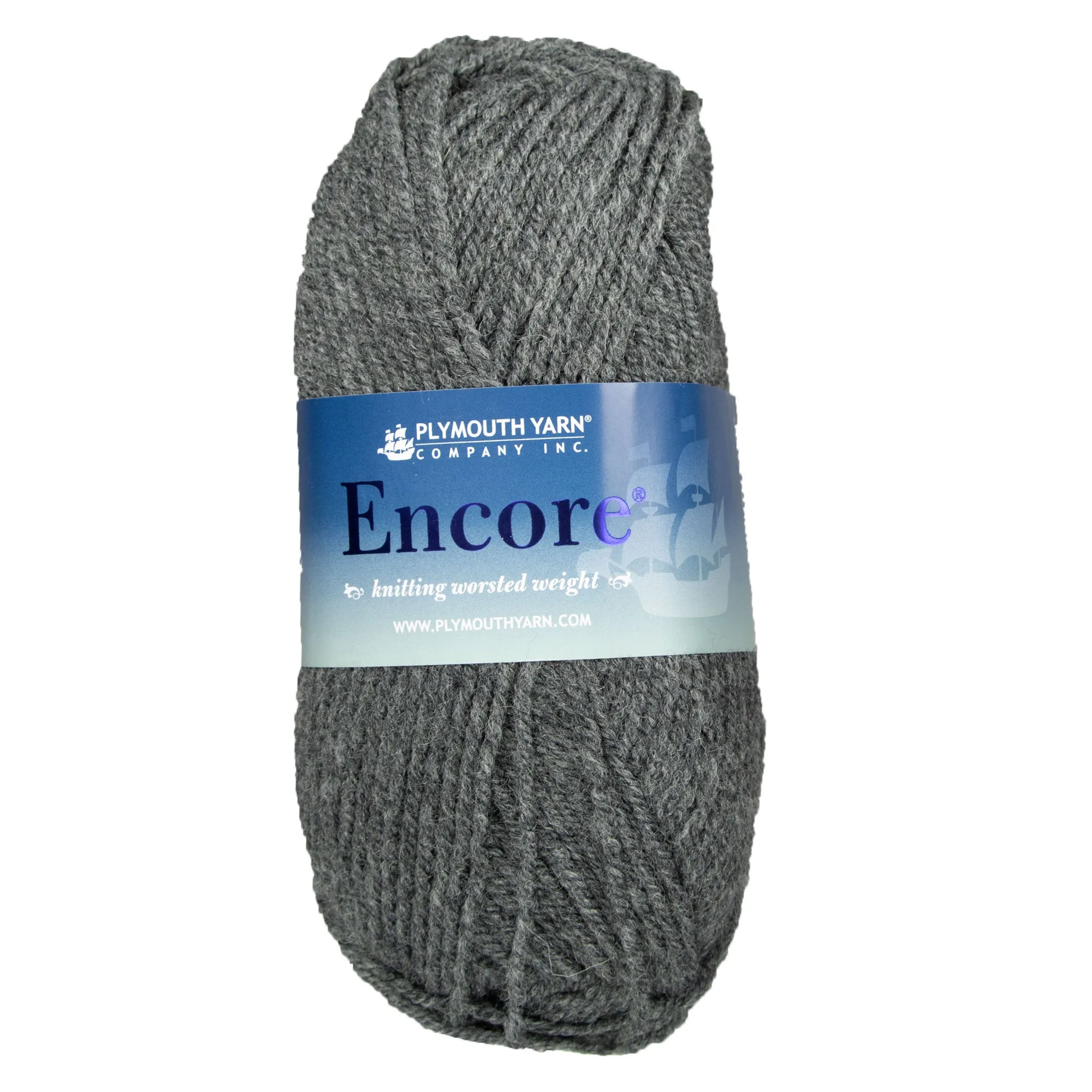 Plymouth Yarn Encore Worsted Yarn - 0389 Grayfrost Mix