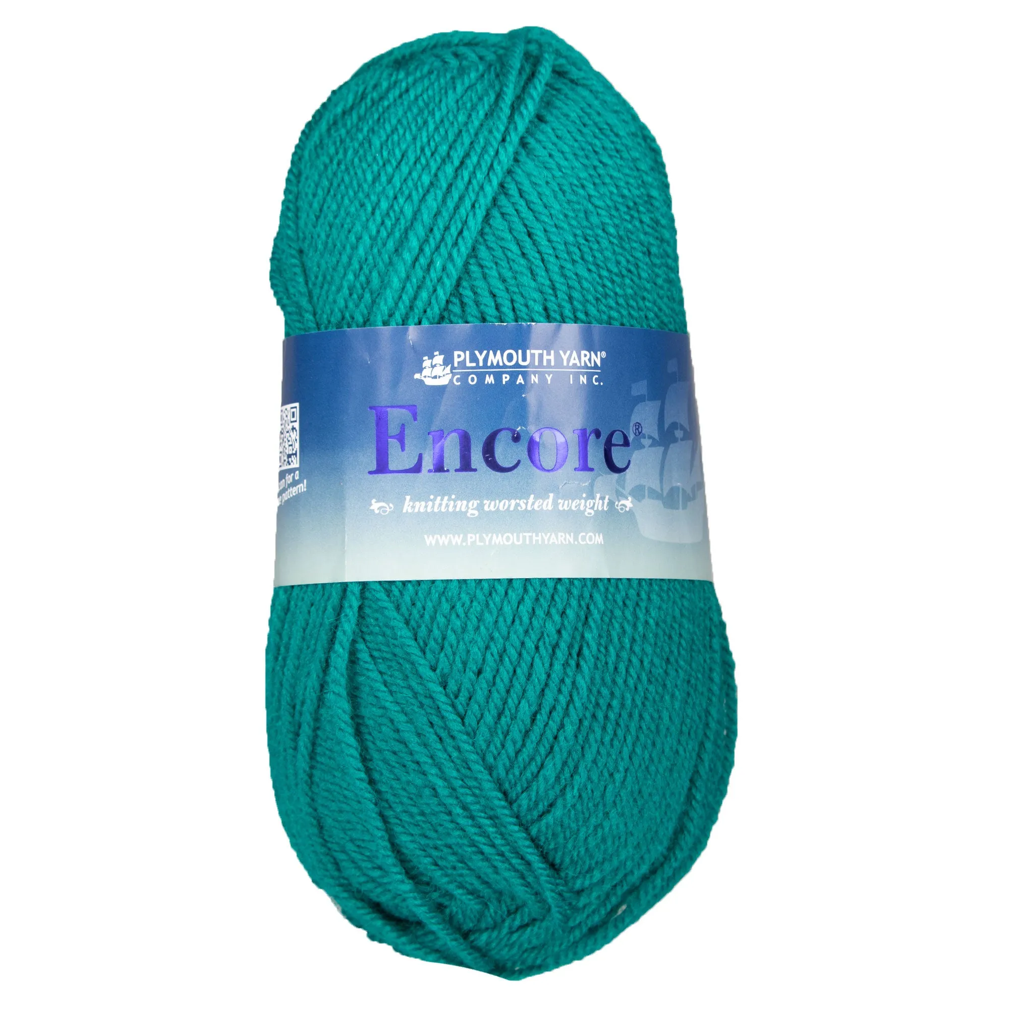 Plymouth Yarn Encore Worsted Yarn - 9852 Teal A-Delphia