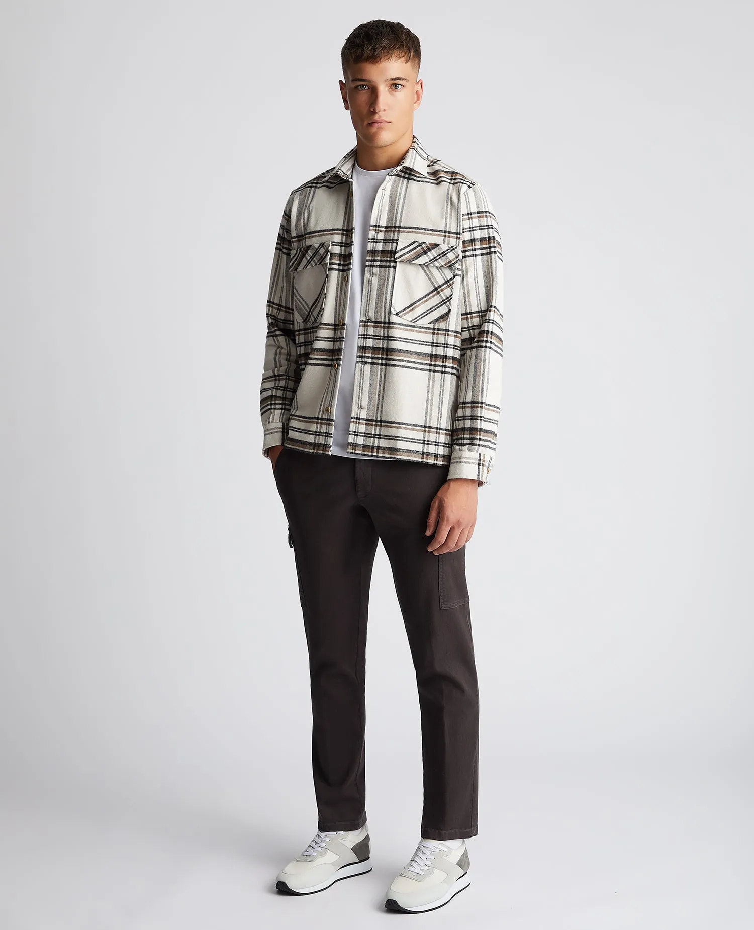 Regular Fit Checked Heavyweight Overshirt