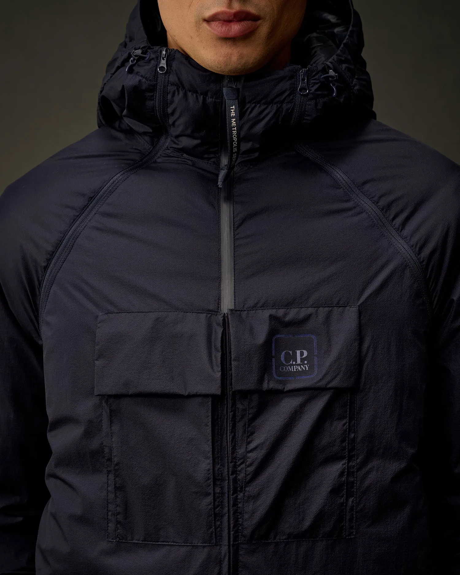 The Metropolis Series Pertex® Hooded Bloom Down Jacket - Sky Captain