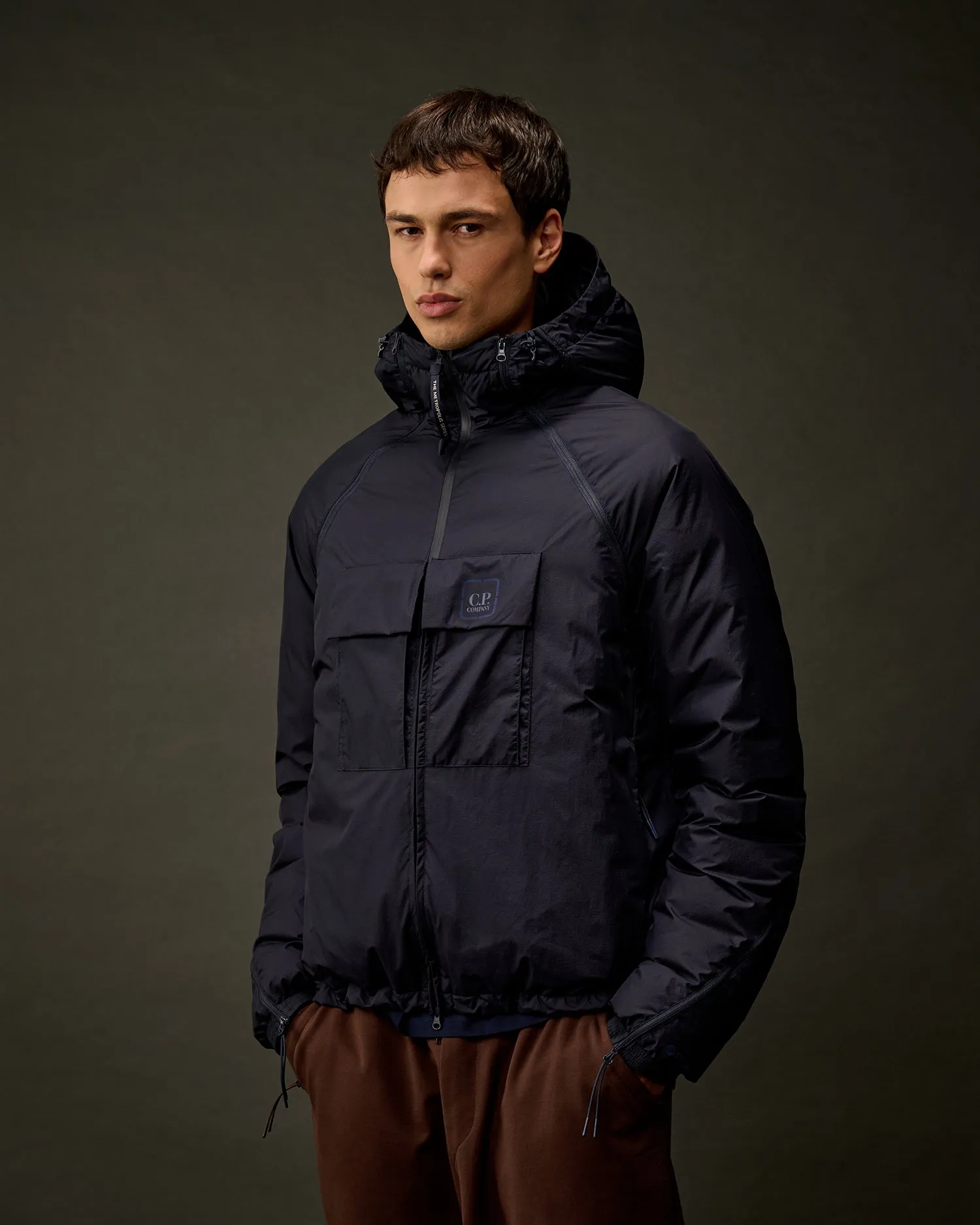 The Metropolis Series Pertex® Hooded Bloom Down Jacket - Sky Captain