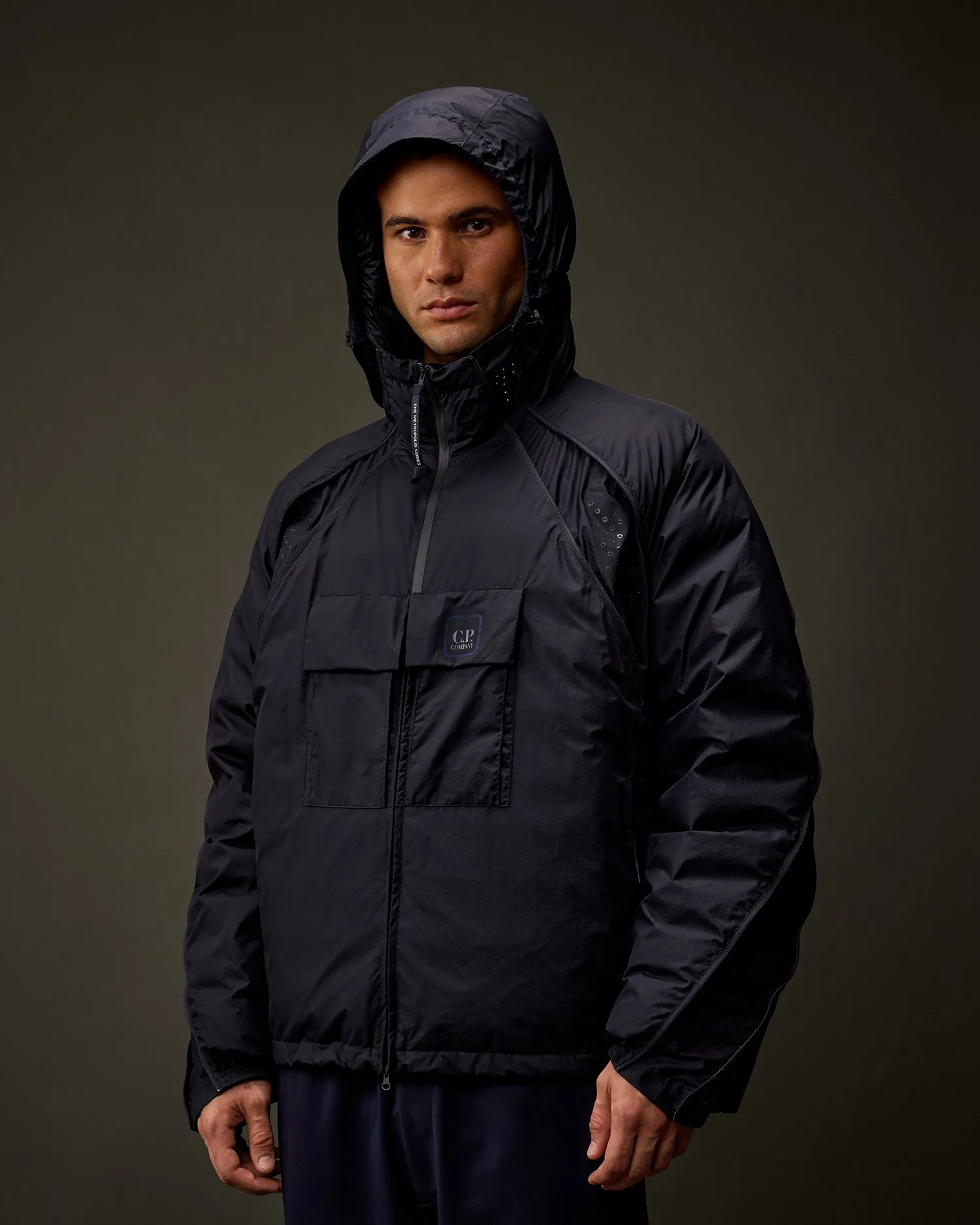 The Metropolis Series Pertex® Hooded Bloom Down Jacket - Sky Captain