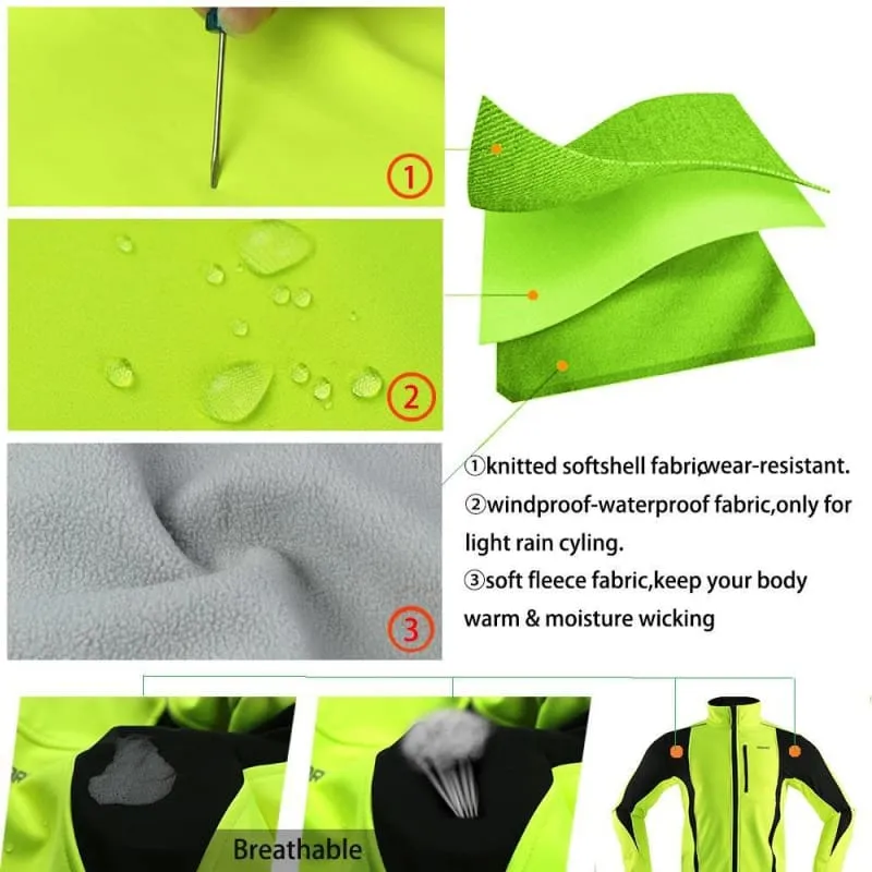 Winter Windproof Waterproof Thermal Men's Cycling Jacket