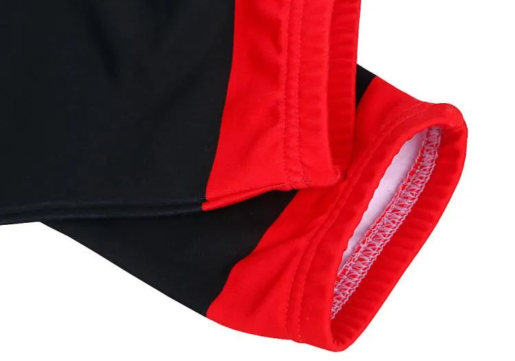 WOSAWE Black Red Long Sleeve Cycling Jersey Top